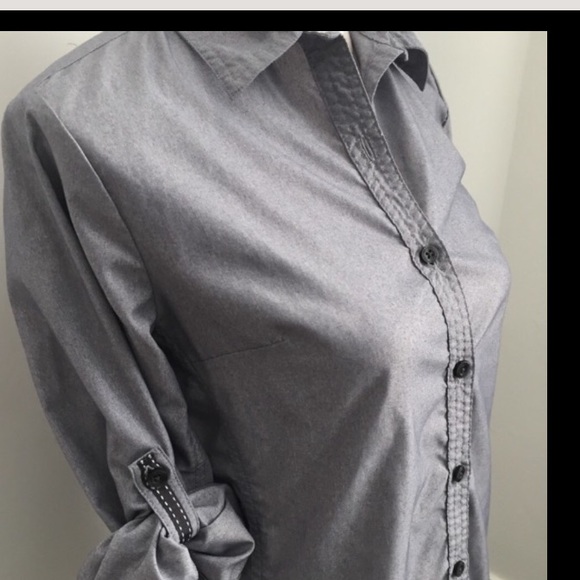 Marmot top long sleeve button down blue/gray S - Picture 2 of 3